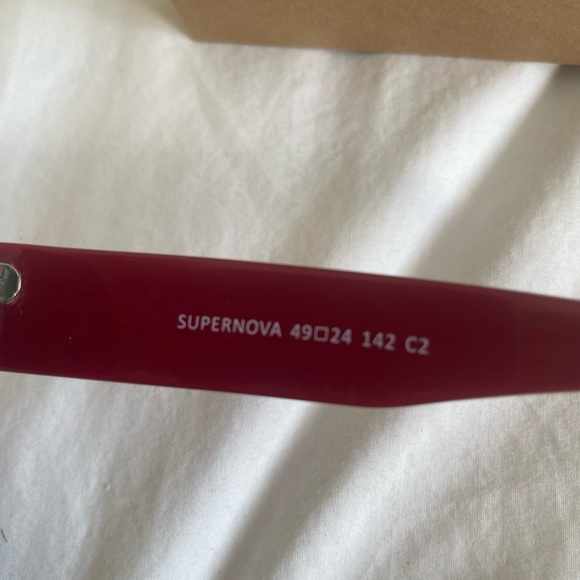 RETRO STYLE DARK RED and WHITE SUNGLASSES by EyeBuyDirect - Picture 5 of 7